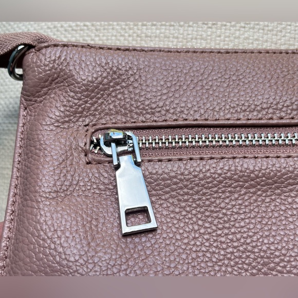 Lecxci Pebbled Leather Wristlet Clutch, Pink - Picture 7 of 13